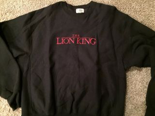 The Lion King Ultra Rare Walt Disney 1994 Promotional Sweatshirt Adult Large