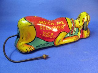 Disney Marx Watch Me Roll Over Pluto 1939 Tin Windup Toy