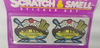 Vtg Mello Smello Scratch & Sniff 8 Stickers & Sticker Album/Pencil Ice Cream NOS 3