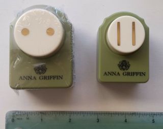 2 Anna Griffin Punches - For Ribbon,  Cord,  Paper - One - One