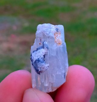 11.  88 gr Rarest Natural Blue Aquamarine And Pink Morganite Combine Crystal 4