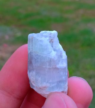 11.  88 gr Rarest Natural Blue Aquamarine And Pink Morganite Combine Crystal 6