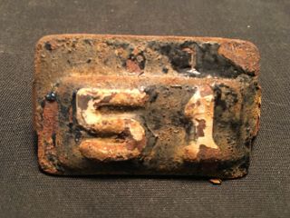 Old Vtg Antique 1951 License Plate Year Tag 1 1/2 " X 1 "