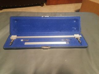 Teledyne Post 38jc - 060 Beam Compass Shape In Case As Seen Drafting Vintage