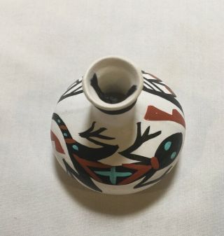 Native American Indian Pottery Miniature Vase Bowl Signed