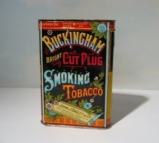Vintage Buckingham Cut Plug Tobacco Pocket Tin - Bagley 4 1/4 " Size