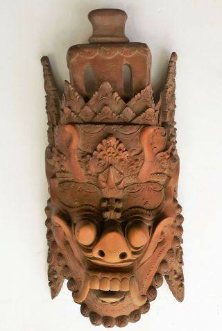 Antique Balinese Mask,  Wood Carving,  Balinese Folk Art,  Barong Sai,  Demon Sai