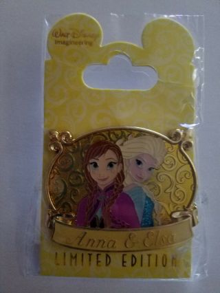 Disney Wdi Elsa And Anna Plaque Le 300 Pin Frozen