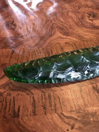 Native American Styled Green Jasper Blade Obsidian Knife 2