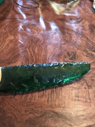 Native American Styled Green Jasper Blade Obsidian Knife 6