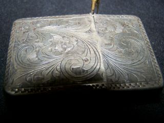 extremely scarce ww1 - 1920 ' s ART DECO silver,  flip style lighter very unique 3