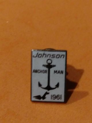 Vintage Rare 1961 Johnson Sea Horse Outboard Motor Co Anchor Man Award Tie Pin