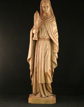 Virgin Mary Wooden Statue - Hand Carved In Ecuador - Franciscan Mission