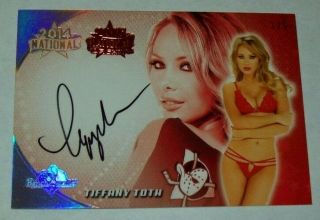 2015 National Archive Tiffany Toth Orange Foil Autographed Bench Warmer Card