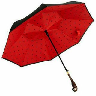 Disney Mary Poppins Returns Red Polka Dot Parrot Head Umbrella Hsn