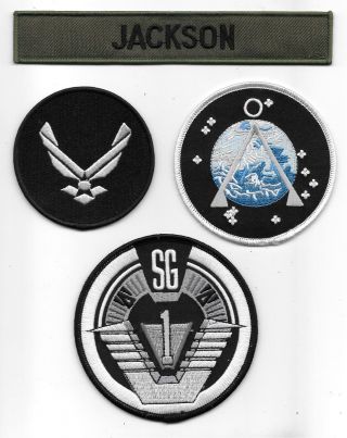 Stargate Sg - 1 Doctor Daniel Jackson Uniform Logos Embroidered Patch Set Of 4