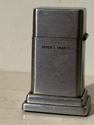 Zippo Pontiac Service Craftsman 10 Year Award Desk/Table Lighter ORBEN S.  BRADEN 3