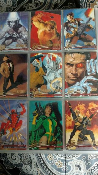 1996 Fleer Ultra X - Men Wolverine Trading Cards Complete Base Set