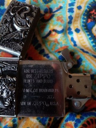 1998 silver dragon devil zippo fully comes with insert 5