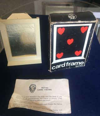 Vintage Magic Trick " Card Frame " By Royal Magic From The 1970 