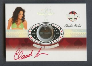2013 Benchwarmer Vegas Claudia Jordan Red Ink Auto Bracelet 1/1