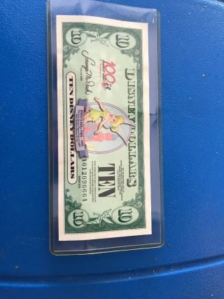 Disney Dollars 2002 Tinkerbell 100 Years Of Magic A Series 10 Dollar Bills