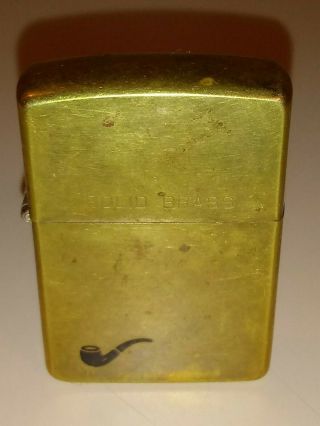 1932 - 1991 Solid Brass Zippo Pipe Lighter - - - Need Flint/fluid - 3 Day No Res