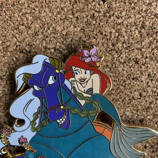 Little Mermaid Ariel and Seahorse Fantasy Pin 2
