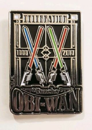 Star Wars Celebration Chicago 20 Years Rancho Obi Wan Lightsaber Trading Pin