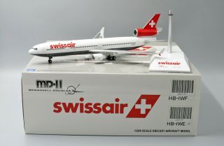 Swissair Md11 Reg:hb - Iwe Jc Wings Scale 1:200 Diecast Models Lh2146