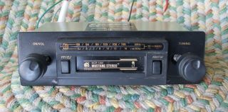 Vintage Mustang Radio Model Mcr - 1300 In Dash Am/fm Cassette Car Stereo