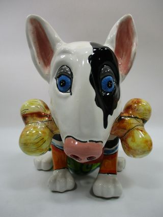 TALAVERA DOG puppy,  colorful ceramic,  mexican pottery,  folk art 2