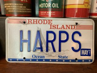 Rhode Island Ri Vanity Plate Harps Ship Ocean State License Plate