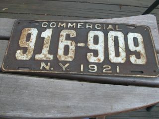 1921 York Commercial License Plate