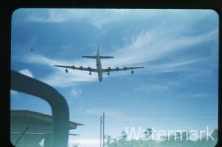 1950s Kodachrome Photo Slide Convair B - 36 Military Airplane Andersen Afb Guam 2