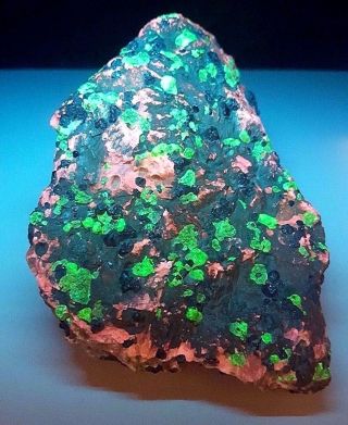 Fluorescent Orange Calcite W/willemite Mineral Specimen–sterling Hill Mine,  Nj 15