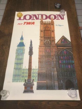 1960s David Klein Twa Poster London 40x25