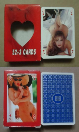 Playing Card - Pin - up Girl,  Sexy,  Nude,  Erotic - Full Deck 55 Cards - Blue 2