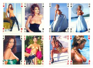 Playing Card - Pin - up Girl,  Sexy,  Nude,  Erotic - Full Deck 55 Cards - Blue 7