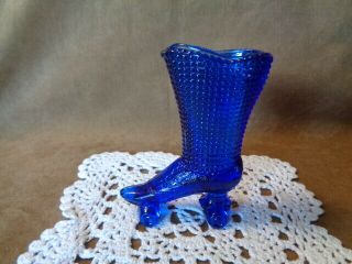 Vintage Fenton?? Cobalt Blue Glass Boot/roller Skate Rare