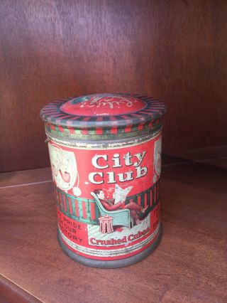 Vintage/rare City Club The Pride Of Our Factory Tobacco Tin