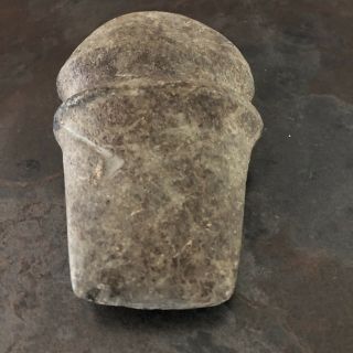 NATIVE AMERICAN INDIAN STONE AXE HEAD,  FULLY GROOVED 5” 6