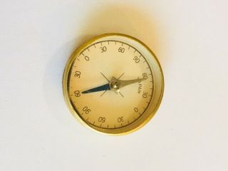 Vintage 1 - 3/8 " Japan Brass Or Aluminum Toy? Compass