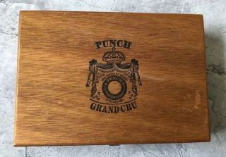 Punch Grand Cru Rubusto Deluxe Wood Wooden Cigar Box Spanish Cedar Humidor Sty