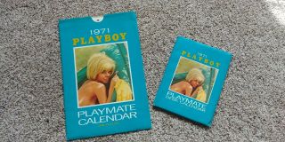 1971 Playboy Playmate Desk Calendar And Wall Calendar,  With Sleeves