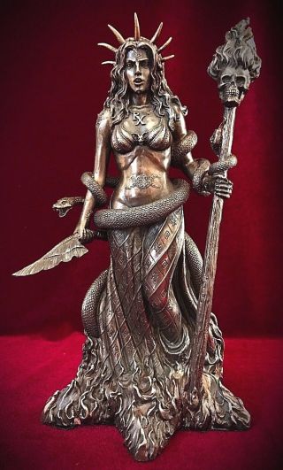 Hecate Statue - Greek Mythology Wiccan Pagan Goddess Of Witchcraft Magic Snake