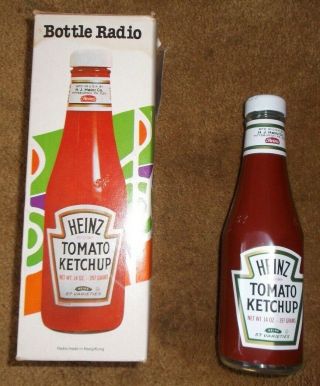 1980 Collectible Heinz Ketchup Bottle Am Radio Battery Operated