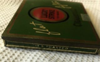 Vintage Lucky Strike Cigarette Tin Flat Fifties It’s Toasted - Tobacco Box 4