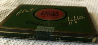 Vintage Lucky Strike Cigarette Tin Flat Fifties It’s Toasted - Tobacco Box 5