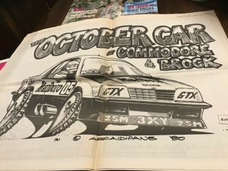 Old Auto Action 1980 Includes Peter Brock Commodore Poster